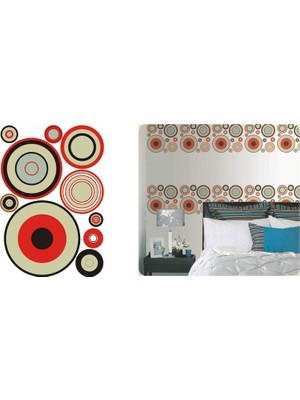 Vera Concept Store Duvar Süsü (Sticker) Geometrik Halkalı Pvc