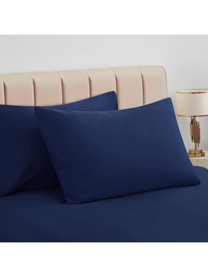 Vera Concept Store Düz Pamuklu 2'li Yastık Kılıfı 50X70 Lacivert