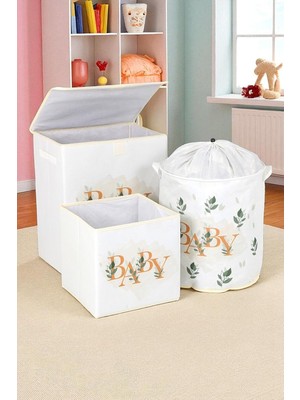 Vera Concept Store Baby Dolap Içi Organizer Saklama Sepeti 3lü Set, PRN3SET