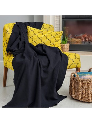 Vera Concept Store Koltuk Örtüsü Şönil Kaymaz Çift Taraflı Çekyat Örtüsü Koltuk Şalı 175X215 - Antrasit