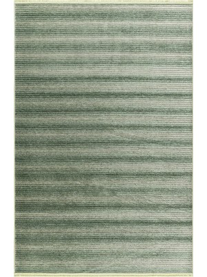 Vera Concept Store Stripe Yeşil Kilim Kaymaz Taban Salon Oturma Odası Antre Halısı 33011A, 60 x 100