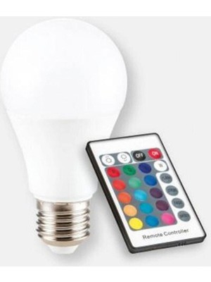Vera Concept Store CT-4058 Uzaktan Kumandalı Rgb Renk Değiştiren E27 Duylu LED Ampul, 9W, Beyaz