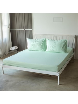 Vera Concept Store Lastikli Çarşaf Seti (Yastık Kılıfı Dahil) (Fıstık Yeşili, 90 x 190)