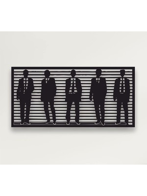 Vera Concept Store Metal Duvar Sanatı - Erkek Modası -3d Duvar Silueti Metal Duvar Dekoru Ev Ofis Dekorasyonu Yatak Odası Oturma Odası Dekor Heykel (18 G x 9 Y/46X23CM)