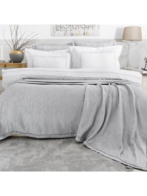 Vera Concept Store Schafer Home Pavia Şönil Yatak Örtüsü Nevresim Seti 7 Parça-Gri