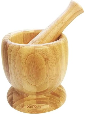 Vera Concept Store Bambu Motta Havan ve Tokmak, 11.8X11.8 Cm, Ahşap, Baharat ve Bakliyat Öğütücü