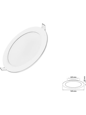 Vera Concept Store 9W Sıva Altı Yuvarlak Slim LED Panel Beyaz Işık 2 Adet