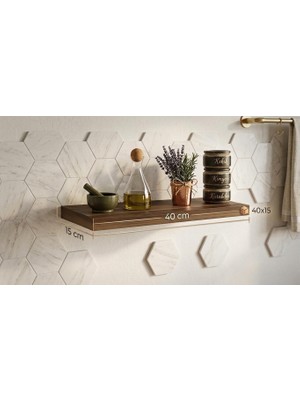Vera Concept Store Dekoratif Duvar Rafı | Modern Uçan Raf | Kitaplık & Mutfak Rafı | Kalın ve Dayanıklı