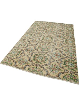 Vera Concept Store 160X271 cm Kareli Kilim Bej Kareli Yün El Dokuma Modern Geometrik Etnik Eskitme Desenli Boho Oturma Odası Salon Yolluk Koridor Mutfak Halısı