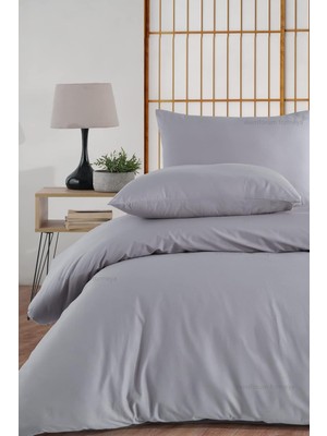 Vera Concept Store Çift Kişilik RANFORCE%100 Pamuk Lastikli Çarşaflı Nevresim Takımı 4 Renk (Gri)