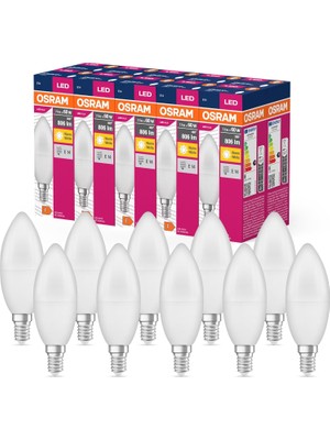 Vera Concept Store 7,5W (60W) E14 Duy LED Mum Ampul 2700K Sarı Işık 10 Lu Paket