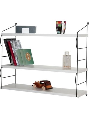 Vera Concept Store Kuroi Tana 3 Katlı Dekoratif Duvar Rafı Kitaplık