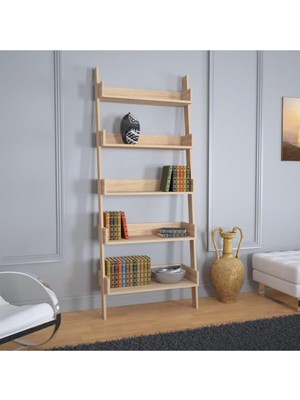 Vera Concept Store Only Merdiven Kitaplık, 5 Raflı, Meşe