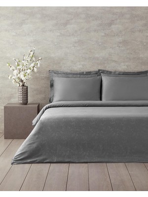 Vera Concept Store Taylor Lyocell Saten Çift Kişilik Nevresim Takımı Koyu Gri
