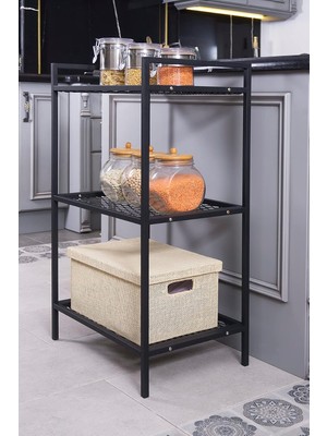 Vera Concept Store Mudesa MDS3TELS003 Metal Mutfak Malzeme Dolabı Metal Organizer Dekoratif Çok Amaçlı Metal Raf