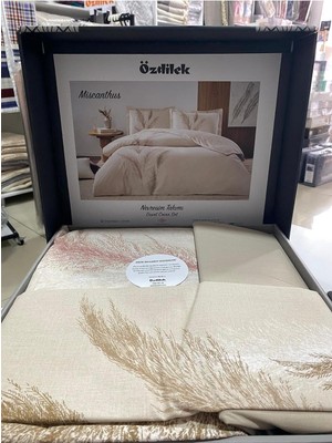 Vera Concept Store Özdilek Miscanthus Çift Kişilik Nevresim Takımı, 200 x 220 CM,%100 Pamuk, Krem