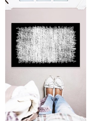 Vera Concept Store Siyah Tarz Dekoratif Çok Amaçlı Iç ve Dış Mekan Kapı Önü Paspası 45X70