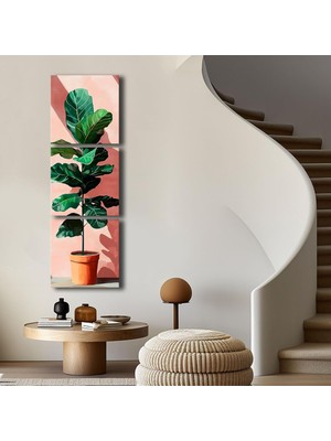 Vera Concept Store 3 Parça Dekoratif Canvas Tablo 135X45 cm