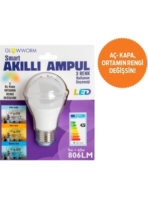 Vera Concept Store Bossandmuse Akıllı Sarı Beyaz Gün Işığı LED Ampul A+ 806 Lümen