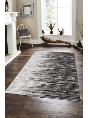 Vera Concept Store Viva Home Leke Tutmaz Kaymaz Tabanlı Yıkabailen Salon Mutfak Halısı Yolluk AR1308, Füme, 80 x 180