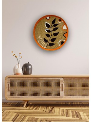 Vera Concept Store Duvar Süsü, Duvar Tabağı, Jüt Dekor, Afrika, Bohem, Çok Renkli-1 27 x 27