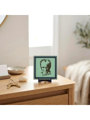 Vera Concept Store Zarif Atatürk Silüetli Modern Hatıra Obje 10X10 cm