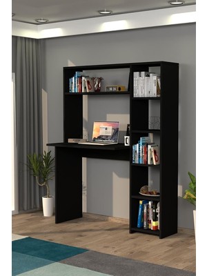 Vera Concept Store Duru Kitaplıklı Çalışma Masası Siyah