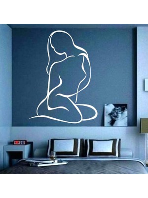 Vera Concept Store Güzellik Duvar Sanatı - 3D Kadın Silueti Metal Duvar Dekoru Ev Ofis Dekorasyonu Yatak Odası Oturma Odası Dekor Heykel (Beyaz, 23 G x 30 Y / 58X76CM)