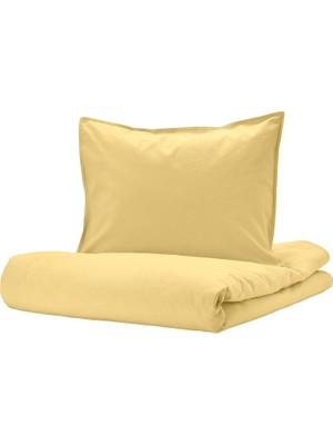 Vera Concept Store Mer-Tim Çift Kişilik Lastikli Sarı Pamuklu Ranforce Nevresim Takımı - 200X220