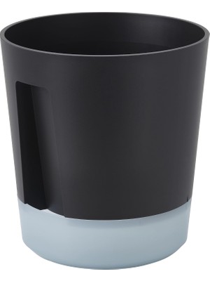 Vera Concept Store Sulama Düzenekli Saksı, Antrasit, 15 Cm, Iç-Dış Mekan