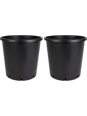 Vera Concept Store 9l Üretim Saksısı — Ø24 Siyah Plastik Saksı — Fidan, Çiçek, Yetiştirme Kabı (2)