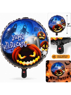 Dolozena Temalı Folyo Balon 18 Inç 45 cm Parti Dekorasyonu (Balkabağı Model)