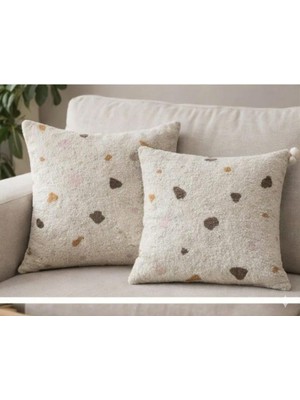 Vera Concept Store 2 Li Set Esna Home Kırlent & Yastık Kılıfı. 45 45 Boyutunda Yumuşak Dokulu Puffy Kumaş Şık Modern Tarzda Kılıflar