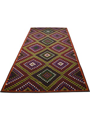 Zehra Abla Halı Yeni El Dokuması Yekpare Otantik Uşak Yörük Cecim Yün Kilim 7527