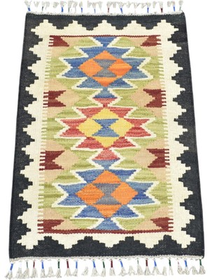 Kilim Antik El Dokuma Meşhed Cerit Yörükleri Iran Yün Kilim 1884 - Yeni - Çok Renkli