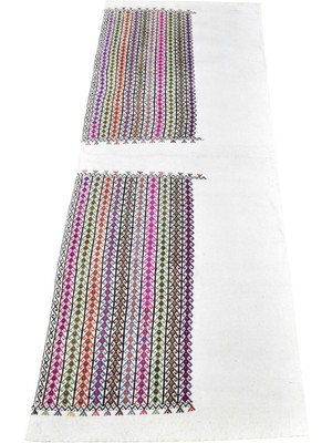 Kilim Antik El Dokuma Ince Yörük Mini Yolluk Yün Cecim Kilim 1887 - Yeni - Çok Renkli