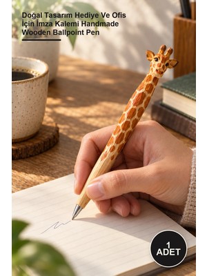 Yenilig 1 Adet Ahşap El Yapımı Tükenmez Kalem – Doğal Tasarım Hediye ve Ofis Için Imza Kalemi Handmade Wooden Ballpoint Pen