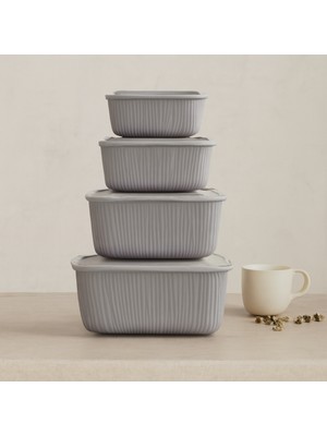 Str Store Sızdırmaz Dikdörtgen Saklama Kabı Seti (600/1100/1800/3000 Ml)