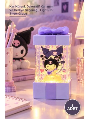 Yenilig 1 Adet Işıklı Kuromi Sulu Küre – Kar Küresi, Dekoratif Kullanım ve Hediye Seçeneği, Light-Up Snow Globe