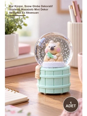 Yenilig 1 Adet Mini Küre – Kar Küresi, Snow Globe Dekoratif Süsleme Masaüstü Mini Dekor Hediyelik Ev Aksesuarı