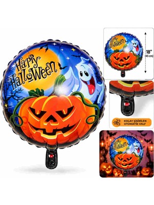 TKÇ Balkabağı ve Hayalet Desenli Folyo Balon 18 Inç Xml
