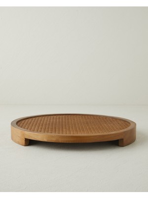 English Home Cleo Rattan Dekoratif 36,5X36,5X3,5 cm Kahverengi