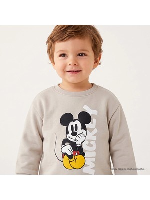 Disney Erkek Bebek Lisans Sweatshirt Bisiklet Yaka Long Sleeve