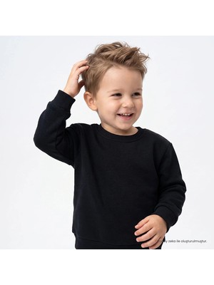Hellobaby Erkek Bebek Sweatshirt Bisiklet Yaka Uzun Kol