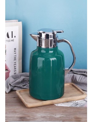 Toyigoo 304 Çelik 1,6 L Çift Katmanlı Yeşil Vakumlu Kamp Piknik Çay Termos CIN556YS