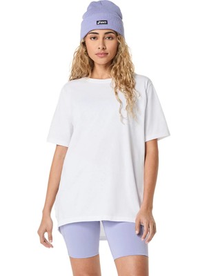 Asics Nagino Oversized Short Sleeve Top Kadın Cream/black Kısa Kollu Tshirt 2032D368-100