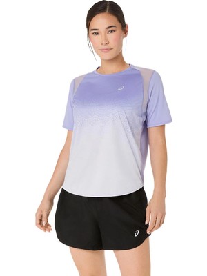 Asics Road Fade Ss Top Kadın Black Berry/purple Kısa Kollu Tshirt 2012D420-500