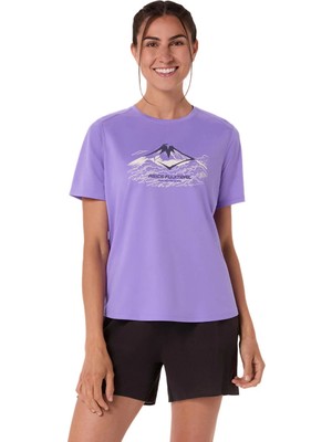 Asics Fujitrail Logo Ss Top Kadın Black Berry/purple Kısa Kollu Tshirt 2012D432-500