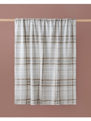 English Home Lena Ekose Baskılı Supersoft Tv Battaniye 120X160 cm Krem - Bej