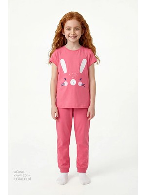 Penti Girls' Pink Cute Bunny 2-Pack Pajama Set
